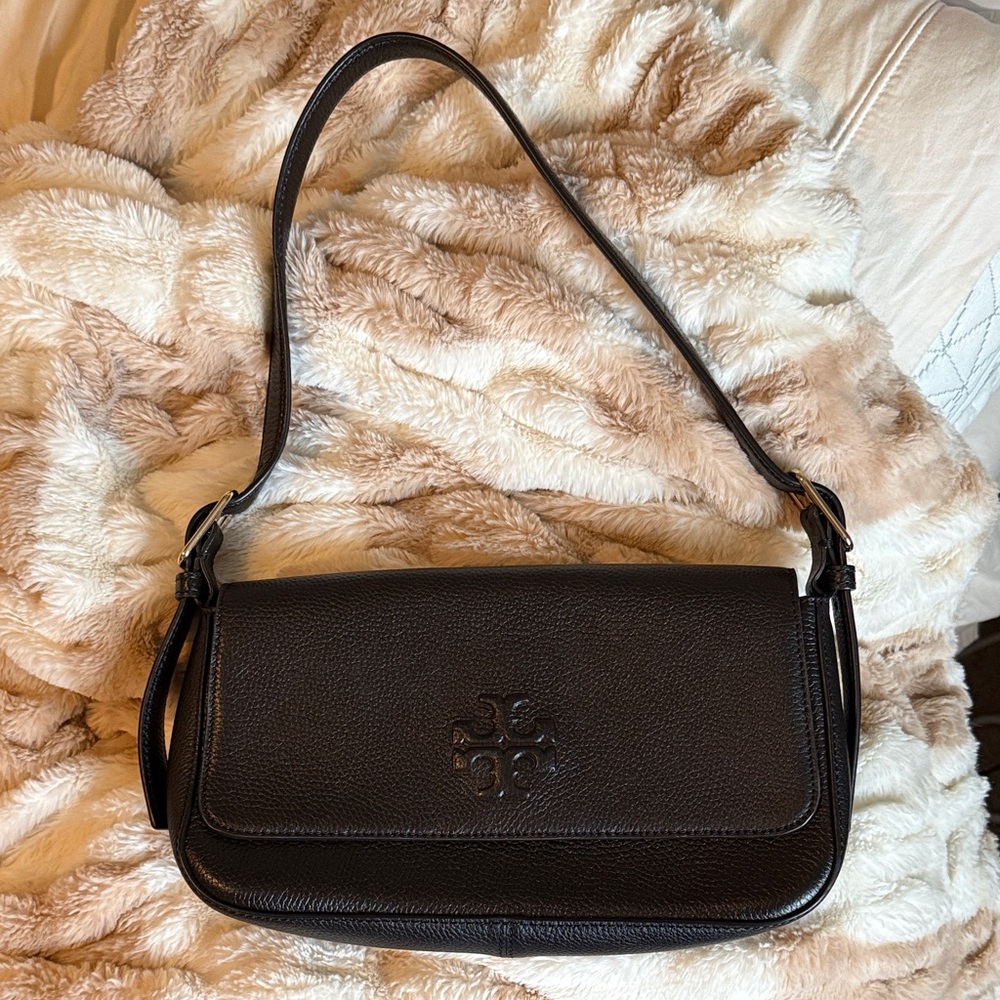 Tory Burch Black Leather Shoulder Bag - Picture 2 of 14